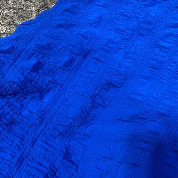 Calessa Blue Textured tunic 3/4 sleeve Top with pockets sz 3X - Picture 8 of 9